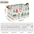 thumbnail image 7 of Yayeee Foldable Storage Basket for Shelves with Handles Waterproof Cloth Bins, White Christmas House, 7 of 7