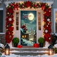 thumbnail image 4 of Kumdkd Festive Christmas Door Curtain - 35.43 x 70.87 inch Santa Pattern Door Cover for Party & Holiday Decor (Multicolor, Polyester), 4 of 6