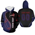 thumbnail image 3 of Sudadera con capucha de fútbol americano personalizada con nombre y número para hombre, jersey con estampado 3D, novedad en sudaderas con capucha para mujer, sudadera de moda Harajuku y2k, 3 of 5