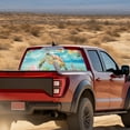 thumbnail image 3 of SEANATIVE Rear Window Decals for Trucks 66 x 22 Inch Pickup Back Window Tint Graphic See Through Vinyl Wrap Water-resistant Sun Block Coverage for Car Decor, Tropical Flower Sea Turtle, 3 of 7