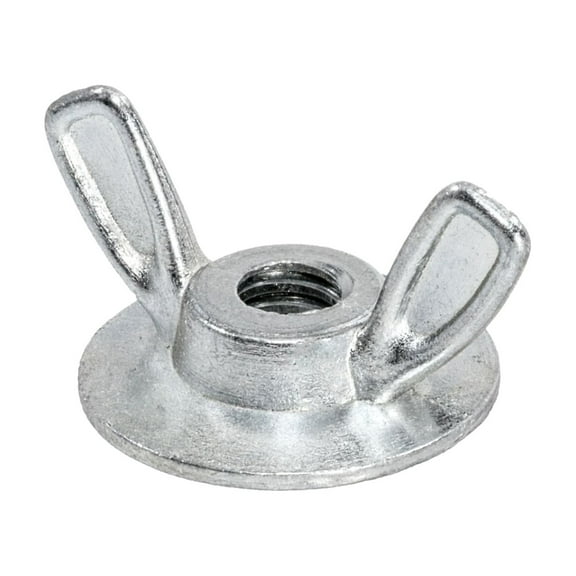 25 Pack Rok Hardware #1/4-20 Die Cast Stainless Steel Wing Nut with Washer Base, Zinc