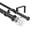 Black, variant on Urbanest Adjustable Double Curtain Rod Set Crackle Glass Manhattan Finials – 1″ Front & 5/8″ Back Rod With Brushed Steel Rod, 48–84 Inches