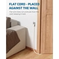 thumbnail image 5 of 3 Outlet Extension Cord with Flat Plug, 3FT 16/3 Awg Grounded Power Cable for Indoor Use, SPT-3 Cord, White, ETL Listed, 2 Pack, 5 of 7