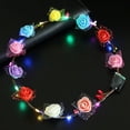 thumbnail image 4 of Corona de flores luminosas LED, diadema, tocado para niñas, mujeres, bodas, festivales, vacaciones, Navidad, fiesta de año nuevo, 4 of 4
