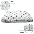 thumbnail image 3 of Sailboat Pet Bed, Nautical Pattern of Travel Sailing Motifs Print on Plain Backdrop, Chew Resistant Pad for Dogs and Cats Cushion with Removable Cover, 24" x 39", White Pale Brown, by Ambesonne, 3 of 4