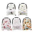 thumbnail image 2 of Infant Safety Seat Shade Breathable Wind Proof Sun Protection Cover Red Flower, 2 of 8