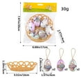 QianYing Easter Eggs Hangings Woven Baskets Easter Eggs Easter