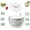 White, variant on Large Capacity Multi-function Salad Spinner, 6-in-1 Salad Spinner & Vegetable Chopper, Fruit Washing Bowl with Strainer and Quick Stop Button, Easy Clean, Non-Slip Base (Green)
