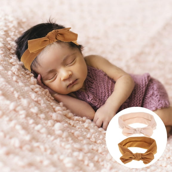 OFFIGAM 2Pcs Infant Girls Hair Bows Assorted Colors Baby Headband Accessories for Christmas Party Costume