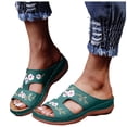 thumbnail image 3 of Norvail Orthotic Slide Sandals For Women With Arch Support, Thick Soled Exposed Toe Embroidery Home Slippers, Perfect For Plantar Fasciitis Relief,Summer Going Out Shoes, 3 of 5