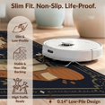 thumbnail image 6 of Design&I 8'x10' Washable Area Rug Sleek Flatweave Pet Friendly Midnight Blue Gold Autumnal Motif Decorative Design Seasonal Ghost and Pumpkin for King Size Bedroom, Under Bed, 6 of 7