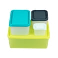 thumbnail image 4 of Bentology Snack Buddies - Mini Bento Snack Lunch Box w 4 Portion Control Meal Containers and Lids - BPA, PVC Free, Food Safe – On-the-Go Lunchbox - Lime, 4 of 5