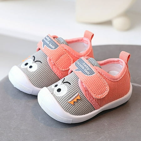 

TOWED22 Toddler Slippers Boys Children Baby Toddler Calling Shoes Non Slip Rubber Sole Outdoor Toddler Walking Shoes Pink