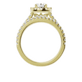 thumbnail image 6 of Unique Moments 1.50 Ctw Lab Grown Round Halo Diamond Engagement Matching Wedding Ring Set 14K Yellow Gold, 6 of 6