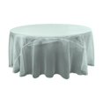 thumbnail image 1 of LA Linen TCOrgz120R-BlueBabyO98 Nappe Ronde en Organza Transparente&44; Bleu Bébé - 120 Po., 1 of 4