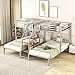 thumbnail image 3 of P PURLOVE Lit Superposé Triple en Métal pour Enfants et Ados, Lit Superposé en Métal Simple sur Simple et Simple avec Lattes, Lit Superposé Taille Simple 3 avec Tablette de Rangement et Escalier pour Chambre, 3 of 4
