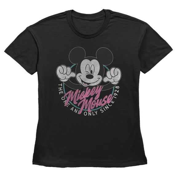 Women's Mickey & Friends Distressed One and Only Graphic Tee Black 2X Large