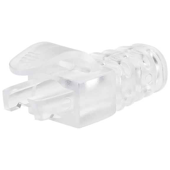 Transparent 6.5mm Hole Dia RJ45 Boots Cover Anti Dust Plastic Protector for Network Cable CAT5 CAT5e 50Pcs