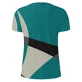 thumbnail image 4 of Nebwoak Mens Oversized T Shirts- Summer Casual Short Sleeve Fashion Crewneck Color Block Shirts Green Size 5XL, 4 of 5