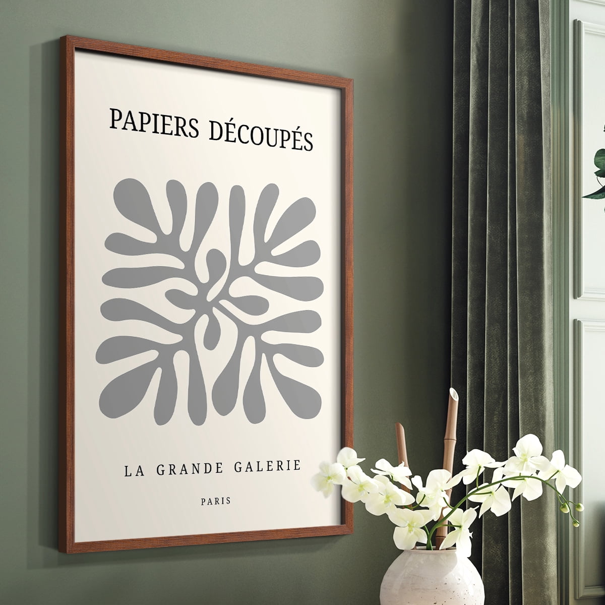 Matisse CCCXC in Brown Solid Wood 11 x 14 Framed Print