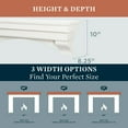 thumbnail image 4 of Mantels Direct Salem 48 Inch Wood Mantel Shelf With Arched Corbels - White, 4 of 8