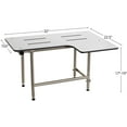 thumbnail image 2 of Seachrome 32" x 22.5" White Reversible Folding Transfer Tub/Shower Seat with Legs, ADA Compliant, 2 of 7