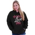 thumbnail image 3 of Happy Valentines Love Day Date Cute Hoodie Sweatshirt Women Brisco Brands S, 3 of 6