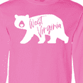 thumbnail image 4 of Inktastic West Virginia White Bear Silhouette Long Sleeve T-Shirt, 4 of 5