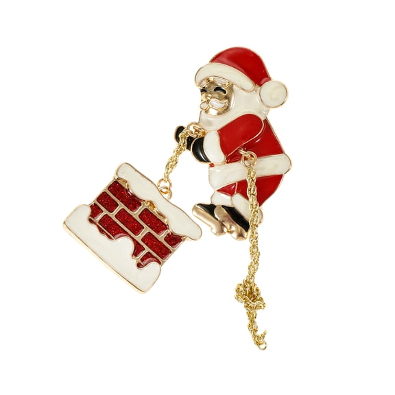 Holiday Time Playful Santa Brooch, 1 Piece