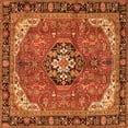 thumbnail image 1 of Ahgly Company Indoor Square Medallion Orange Traditional Area Rugs, 8' Square, 1 of 1