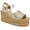 Light Gold PU, variant on New York Womens Shelby Metallic Ankle Strap Espadrilles