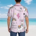 thumbnail image 6 of Xecao No Drama Llama print Hawaiian shirt - a stylish short-sleeve button-down for men, perfect for casual beach and tropical outings., 6 of 9