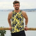 thumbnail image 6 of Gukieu Orchids Flowers Print Men's Quick Dry Fitness Vest, Round Neck Sleeveless Fitness Bodybuilding Top-X-Large, 6 of 7