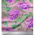 thumbnail image 1 of Soimoi Moss Georgette Fabric Flower & Leaves Watercolor Print Fabric by Yard 42 Inch Wide, 1 of 3