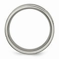 thumbnail image 2 of Solid Titanium Notched and Grooved 8mm Men's / Wedding Brushed Matte Finish Band Ring Size 10.5, 2 of 7