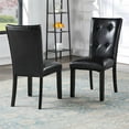 thumbnail image 2 of Steve Silver Sterling Black Faux Leather Upholstered Dining Chair, 2 of 7