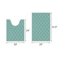 thumbnail image 4 of Sussexhome Toilet Mat Set - 2-Piece Designer Print Bathroom Contour Rugs Combo - Non Slip, Soft Cotton & Absorbent Floor Carpets - Machine Washable - 20x31.5" Large Sink Bathmat, 20x24" Toilet Rug, 4 of 10