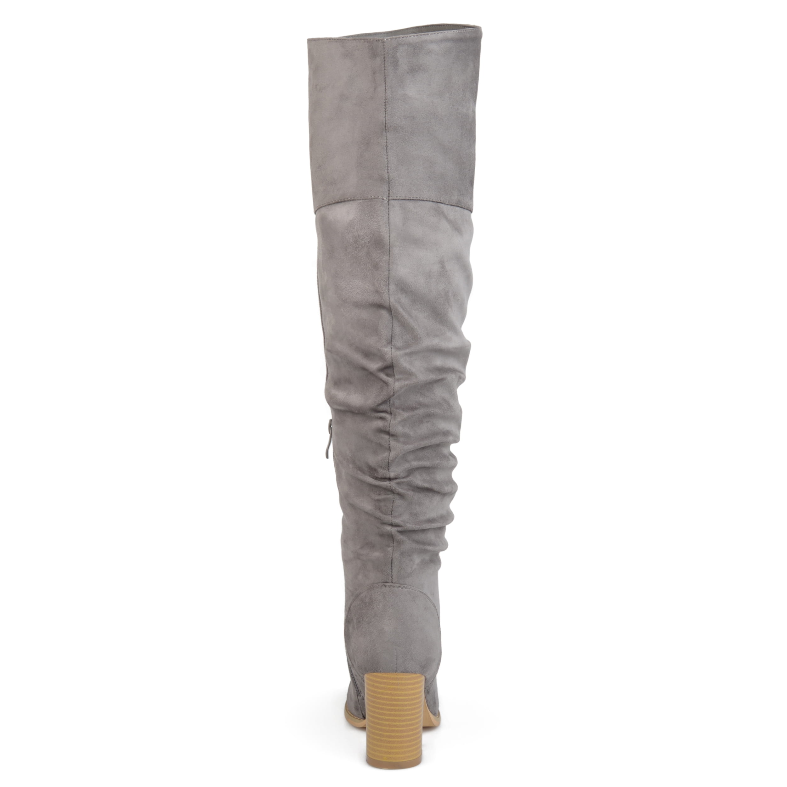 wide calf ruched boots