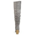thumbnail image 4 of Journee Womens Kaison Wide Width Wide Calf Stacked Heel Over The Knee Boots, 4 of 10