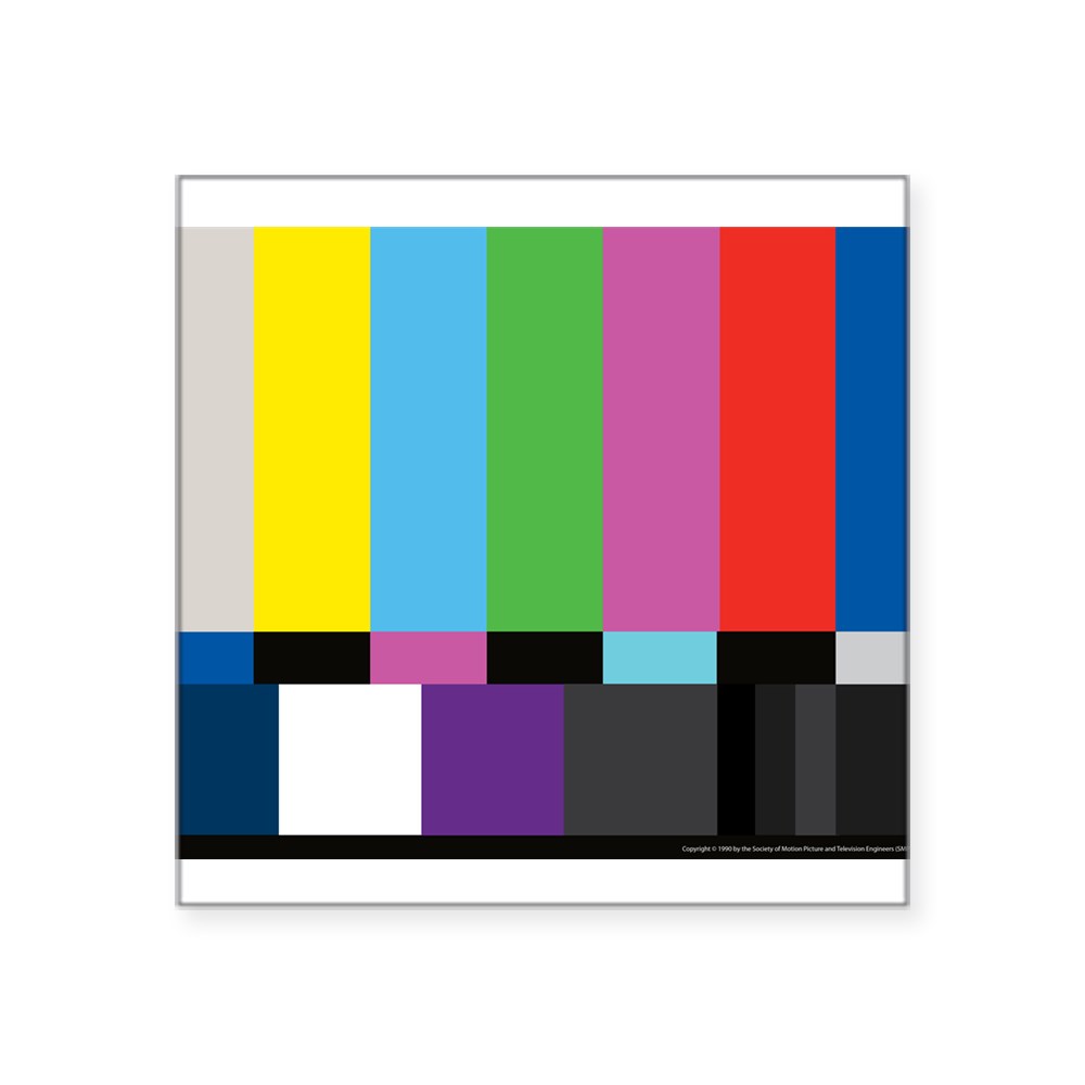 CafePress SMPTE Standard Definition Television Color Bars EG Square