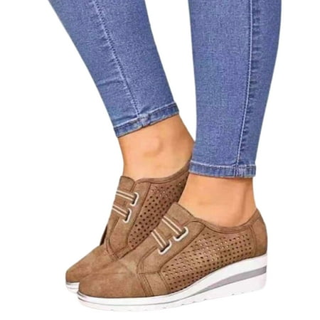 

huanledash Sports Shoes Stylish Hollow Casual Woman Hollow Summer Shoes for Sports