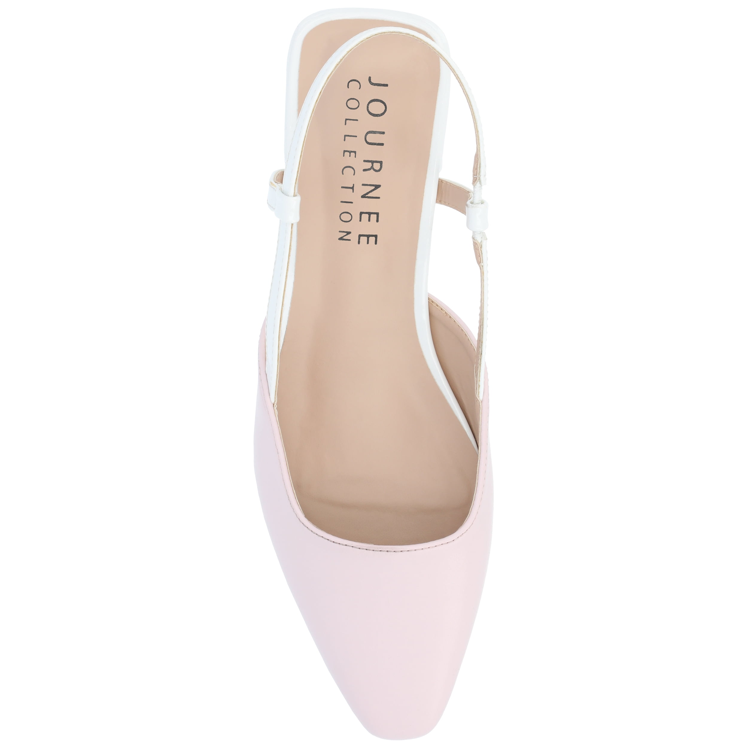 Journee Womens Paislee Sling Back Block Heel Square Toe Flats
