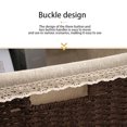 thumbnail image 2 of Youkk Carefully Handcrafted Rattan Storage Basket - Durable Friendly Woven Rattan Woven Desktop Organizing Convenient Rattan Sorting Beige 31x21x15, 2 of 9