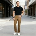 thumbnail image 6 of GINGTTO Men's Elastic Waist Jeans Baggy Straight Leg Denim Pants Casual Relaxed Fit Stretch Skateboard Work Pants with Pockets, 6 of 7
