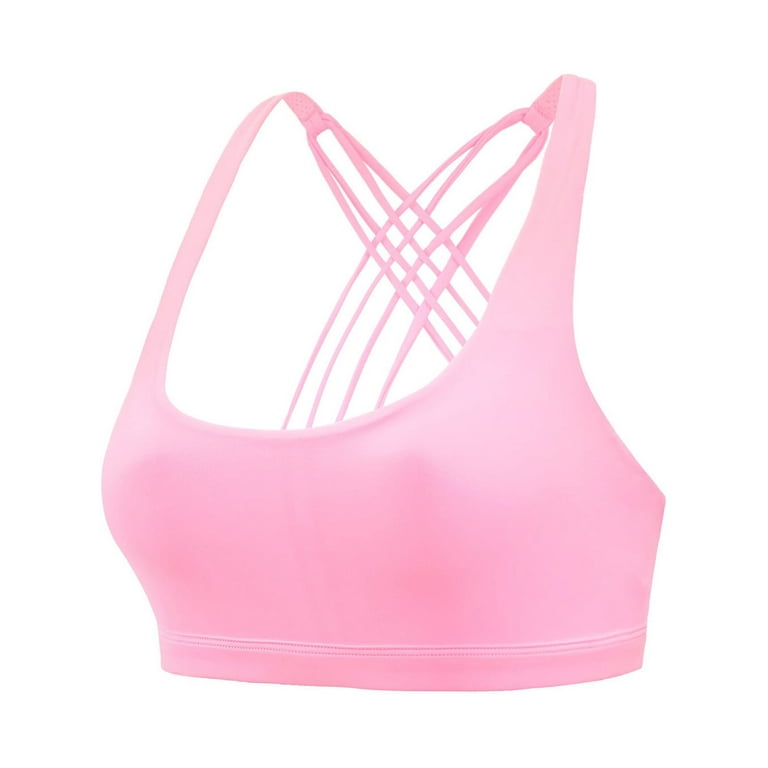 Sports Bras for Women Push Up Bra Woman Bras with String Quick Dry  Shockproof Running Fitness Large Size Underwear Wireless Bra for Women Knix  Leakproof Underwear for Women Clearance Pink,S 