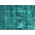 thumbnail image 1 of Ahgly Company Machine Washable Indoor Rectangle Oriental Turquoise Blue Industrial Area Rugs, 4' x 6', 1 of 4