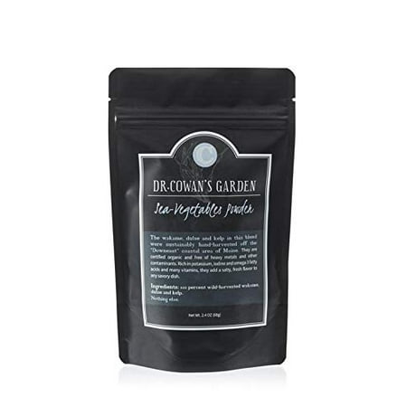 Dr. Cowan's Garden Sea Vegetable Powder: Wild Harvested Atlantic dulse, Atlantic wakame and Atlantic kelp. USA grown.