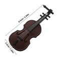 thumbnail image 2 of BEADCEST 6Pcs Brown Small Violin Model Ornament Musical Ambiance Decoration for Holiday Events, 2 of 8