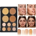 thumbnail image 2 of 10 Colors Concealer Full Coverage Cream Contour Palette with Brush Waterproof Long Lasting Contour Palette Kit Under Eye Color Corrector Pot Concealer Palette for Dark Circles Mature Skin Makeup, 2 of 7