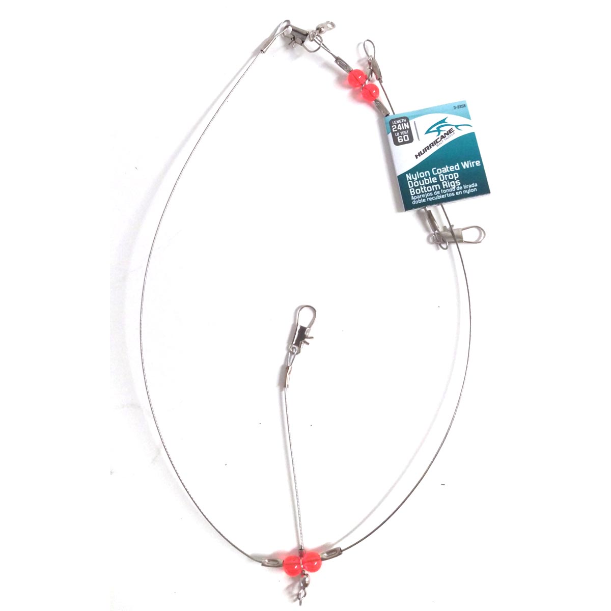 Hurricane Double Drop Rig Wire Coated, 24 pouces, Liban